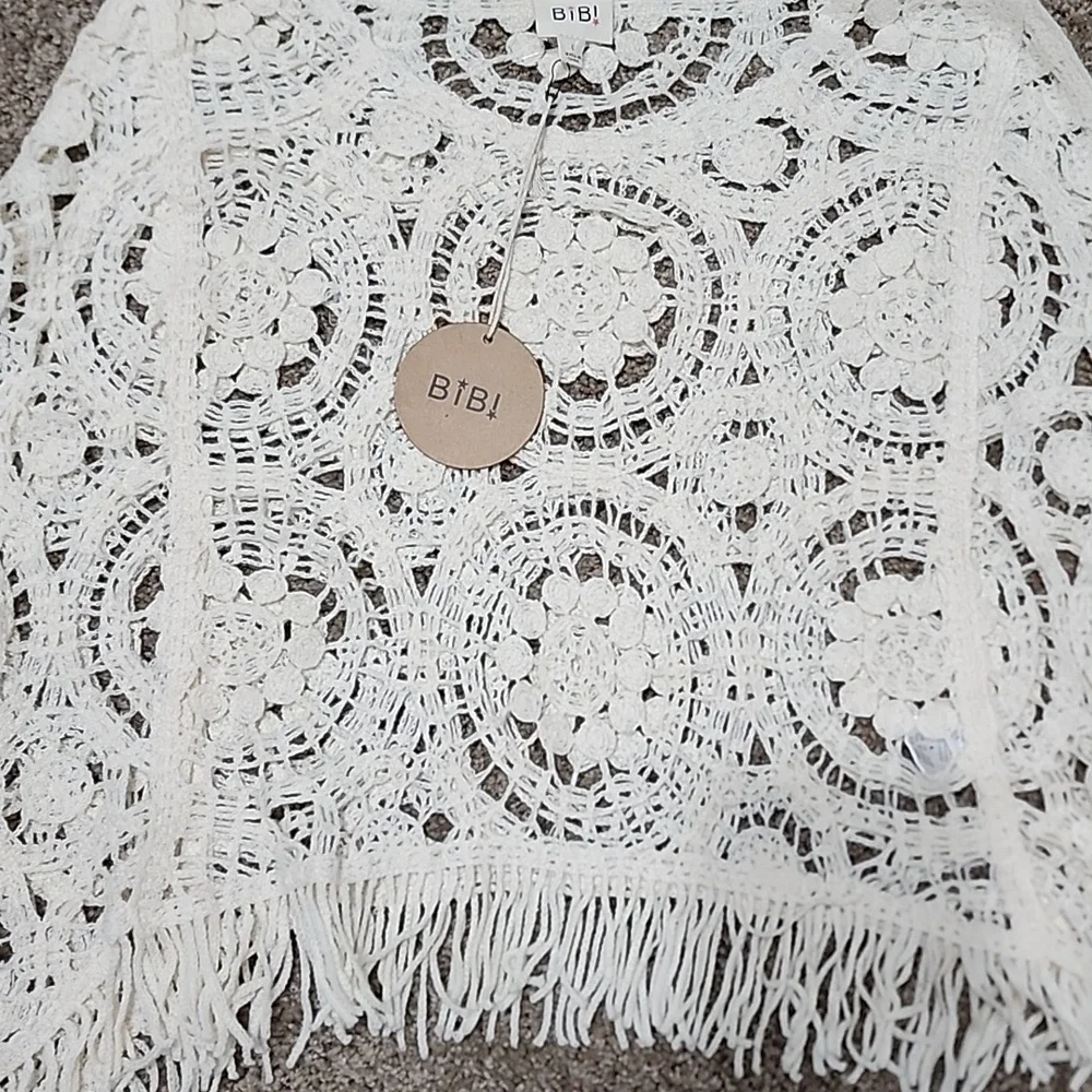 ☀️Bibi Cream Crochet Fringe Bohemian